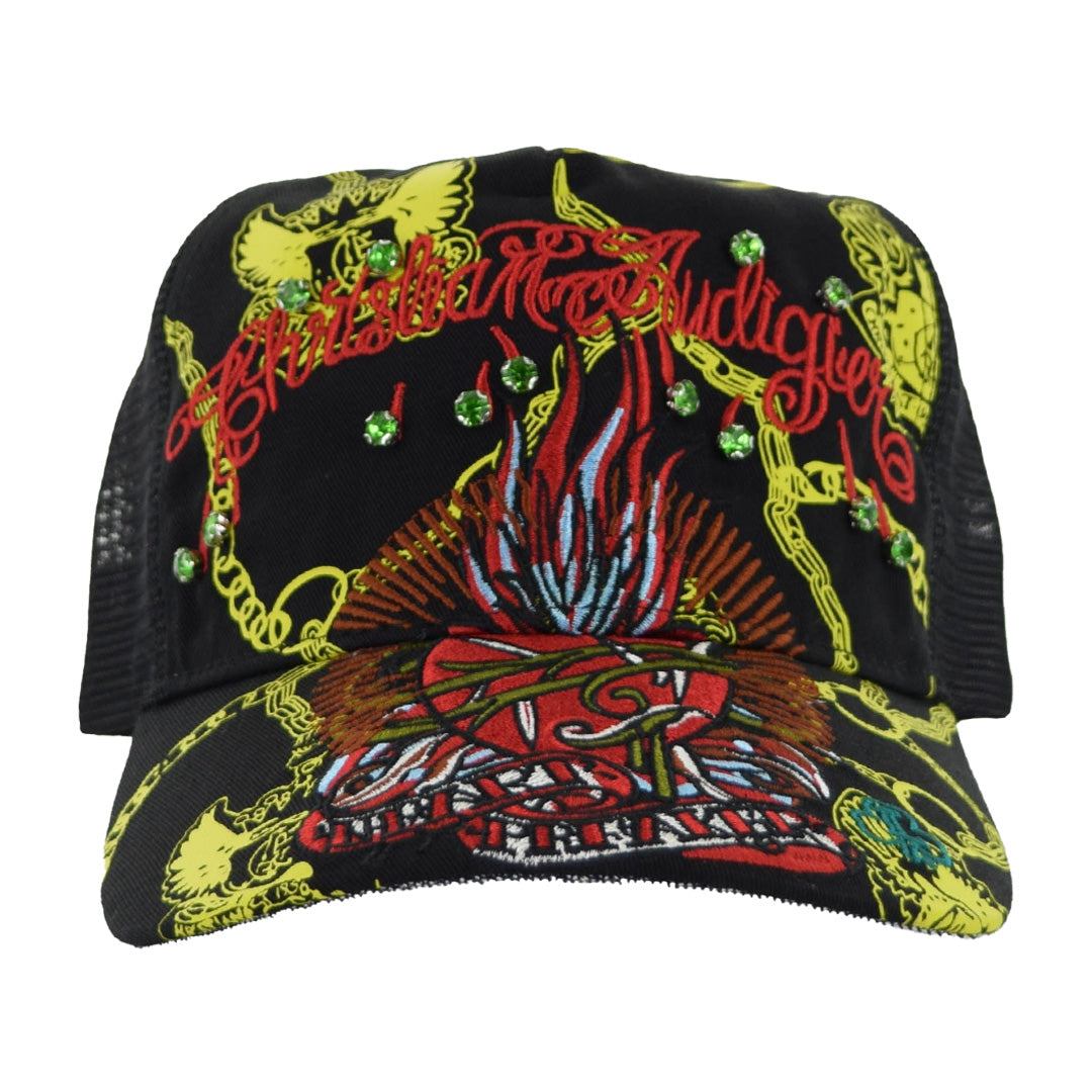 Brand New Christian Audigier Graphic Embroidered Trucker Hat. ED HARDY CHRISTIAN AUDIGIER JESUS DESIGNER MESH HAT  main image 4