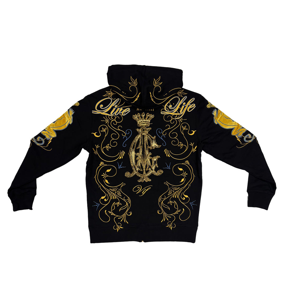 ★送料無料★豹✨CHRISTIAN AUDIGIER　ブラックパンサー パーカー Panthers & Crown Zip Hoodie – Christian Audigier
