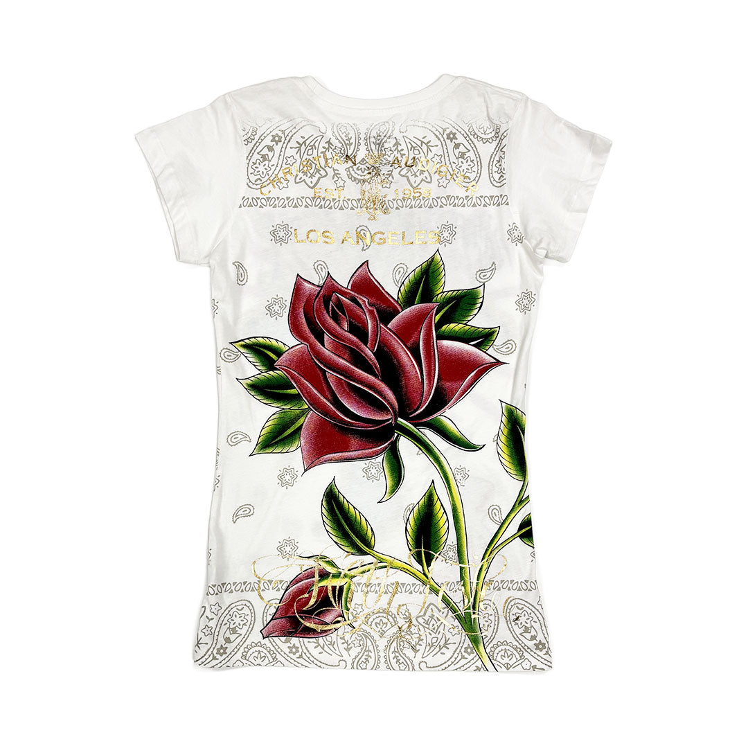 Cross & Rose Tee – Christian Audigier