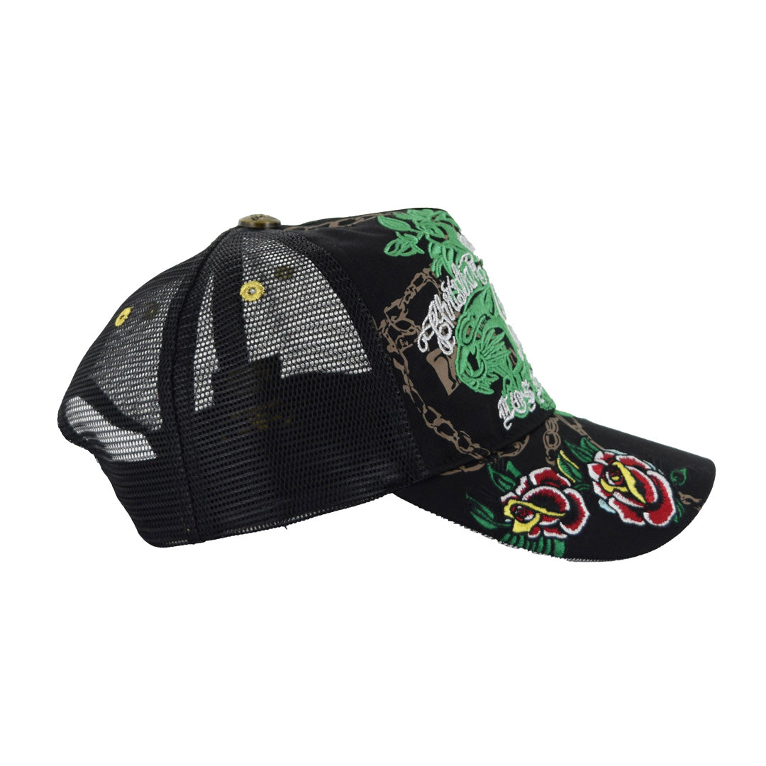 Roses & Panther Trucker Hat